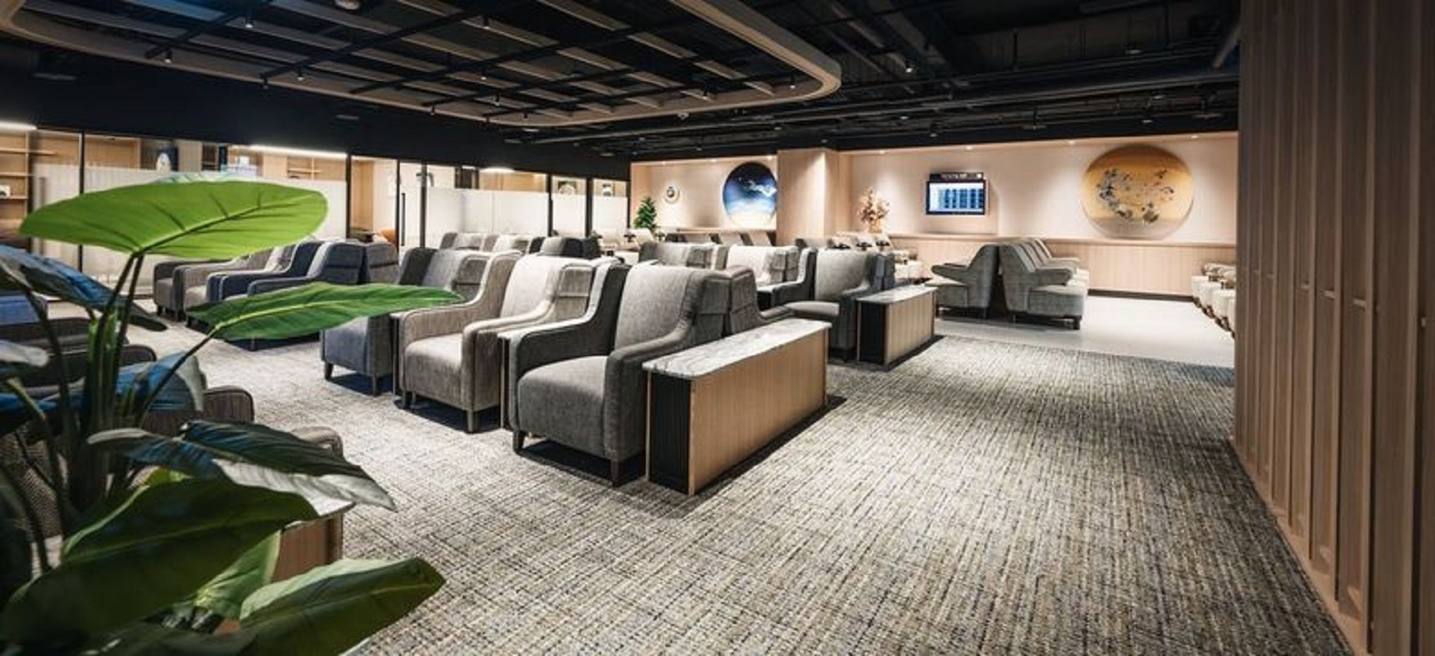 Taipei Songshan Airport's lounge area