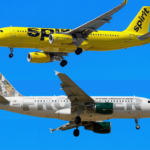 Spirit A320 (top) and Frontier A319 (bottom)