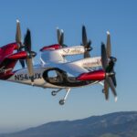 A Virgin Atlantic flying taxi in the air