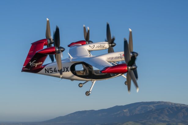 A Virgin Atlantic flying taxi in the air
