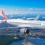 Virgin Australia aircraft mid air