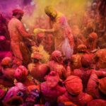 Celebrating Holi in the streets of New Delhi