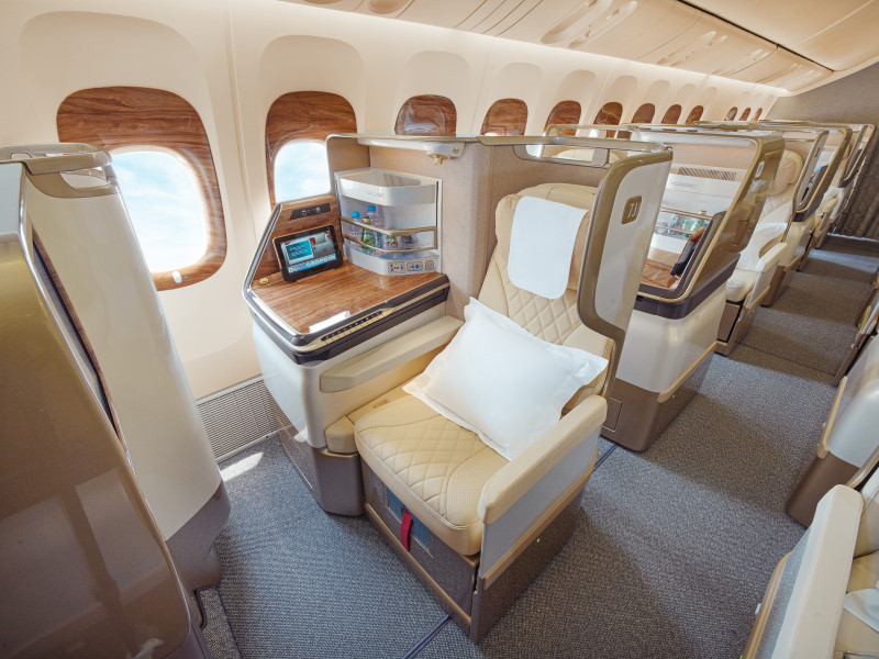 Emirates Boeing 777 Business Class.