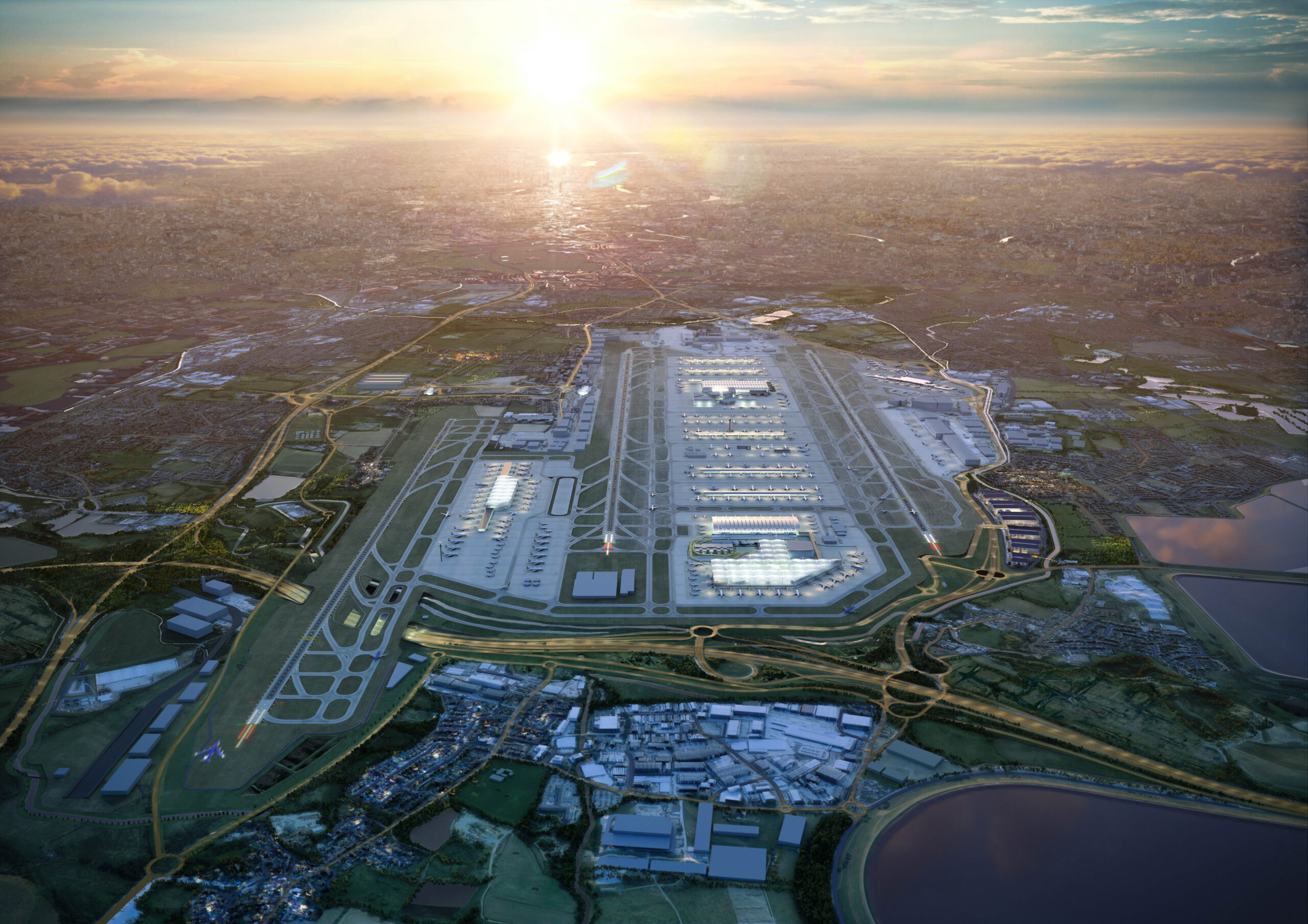 A birds-eye view of Heathrow Airport