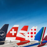 Logos of the Lufthansa group airlines.