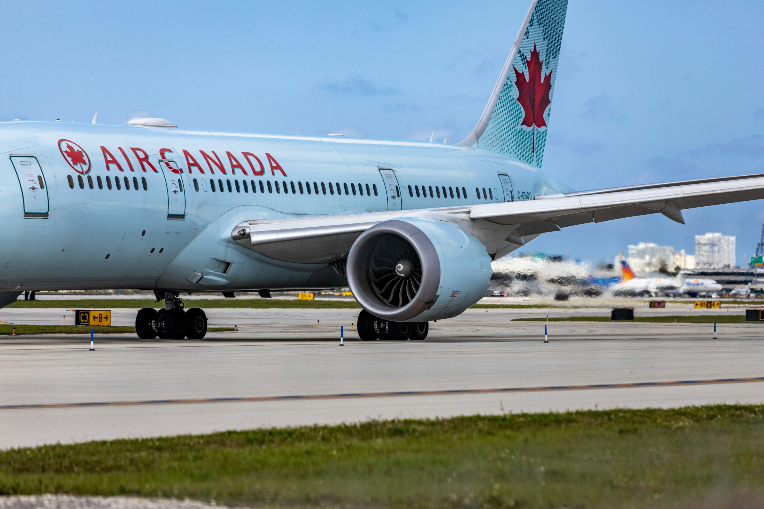 Air Canada aircraft at Fort Lauderdale-Hollywood International Airport (FLL) in Florida, USA