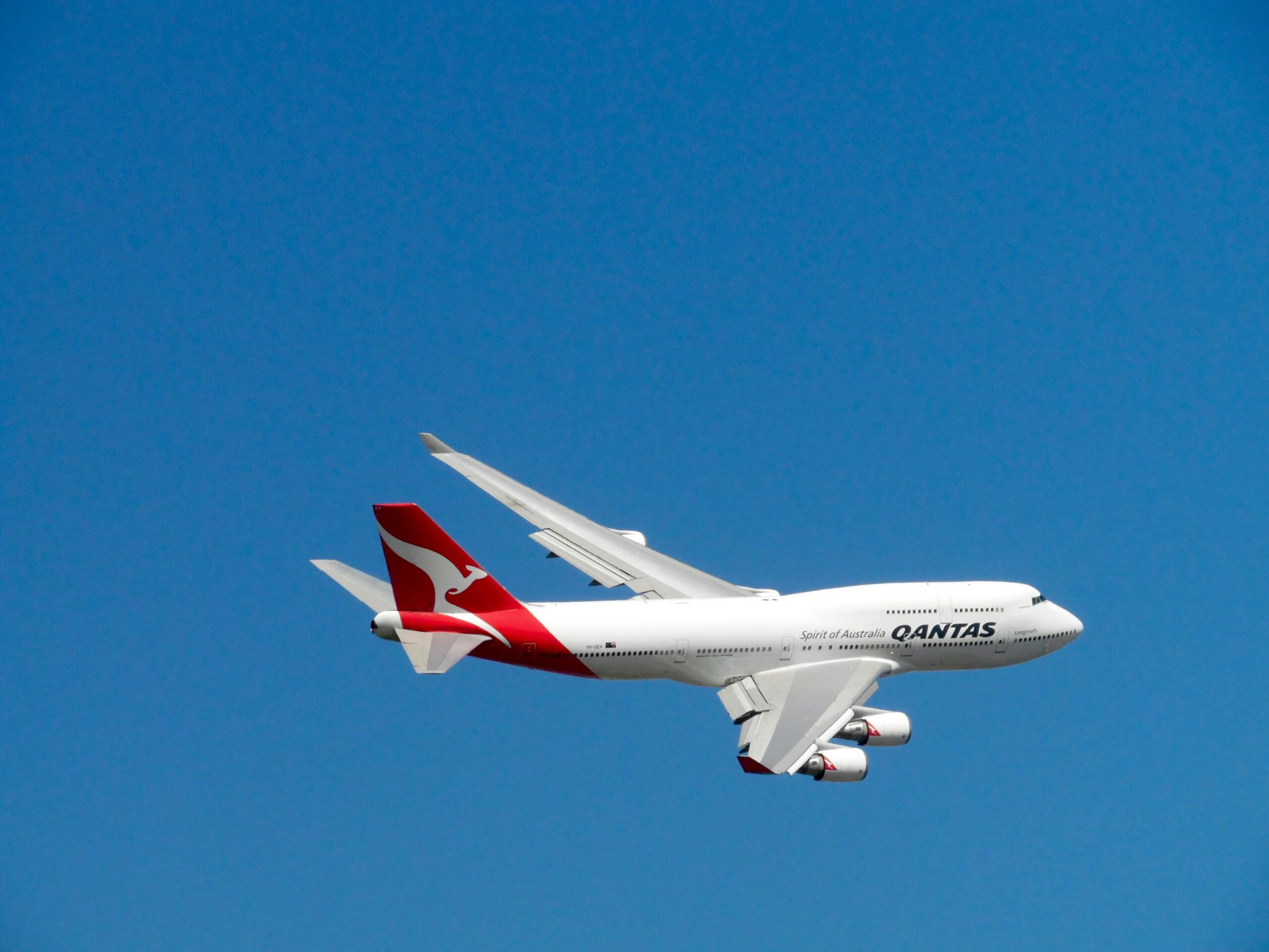 Qantas Boeing Aircraft mid-flight