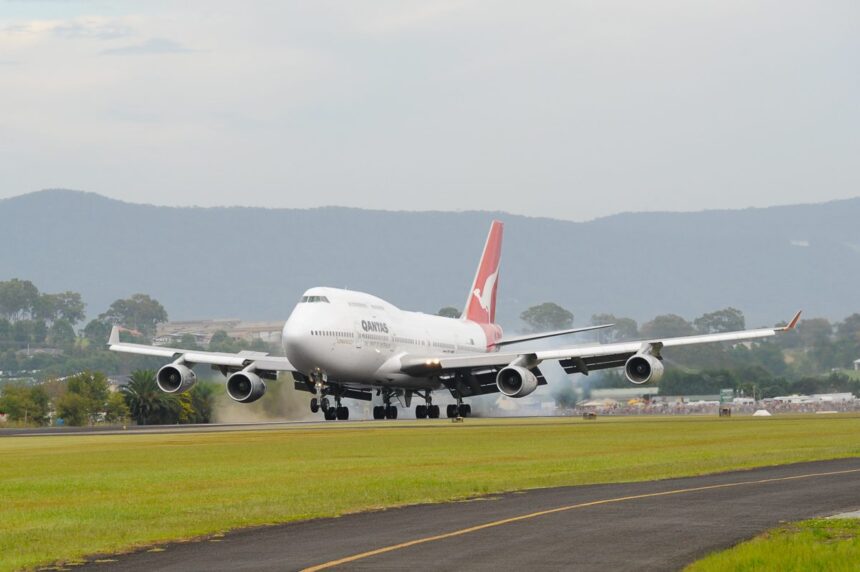 Historic Qantas jumbo aircraft