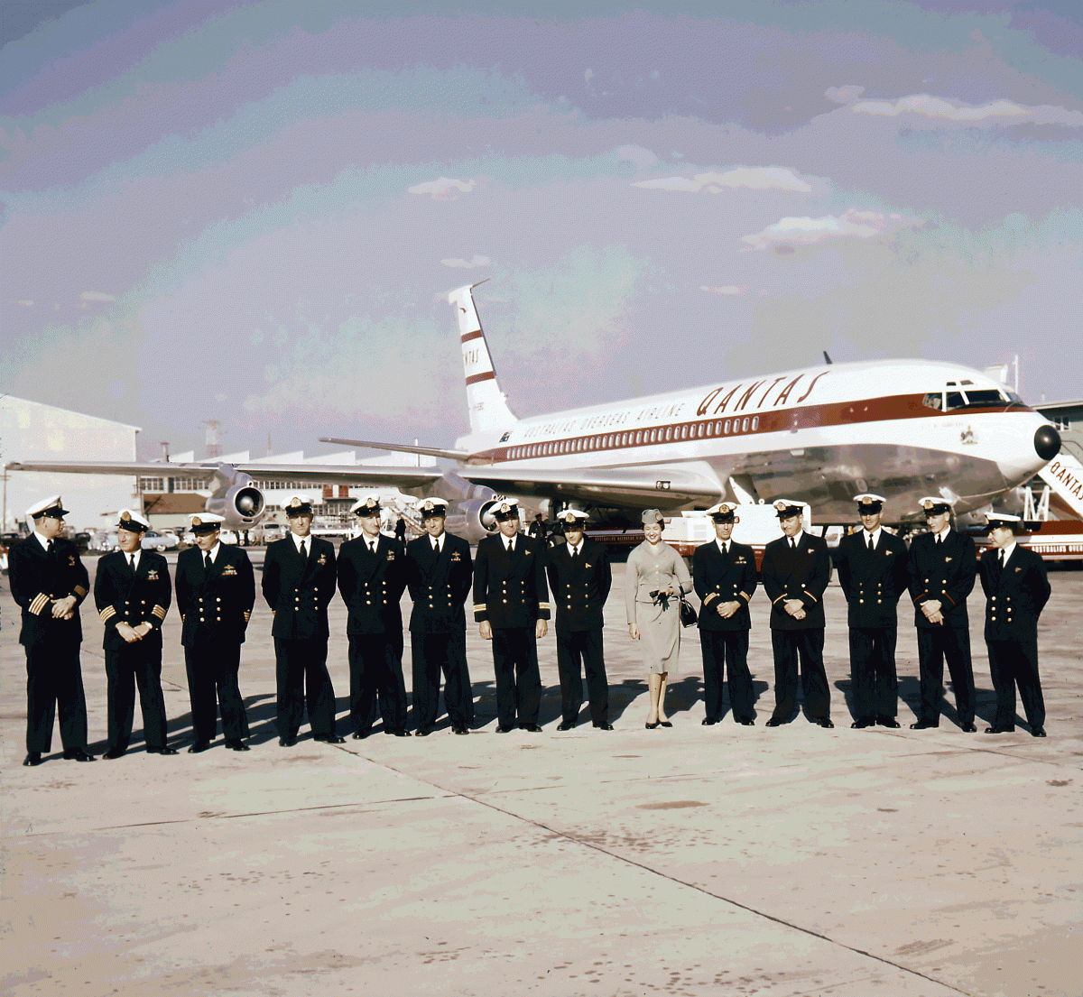 First trans-pacific Qantas crew
