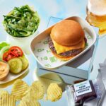 Shake Shack burger offers inflight.