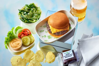 Shake Shack burger offers inflight.