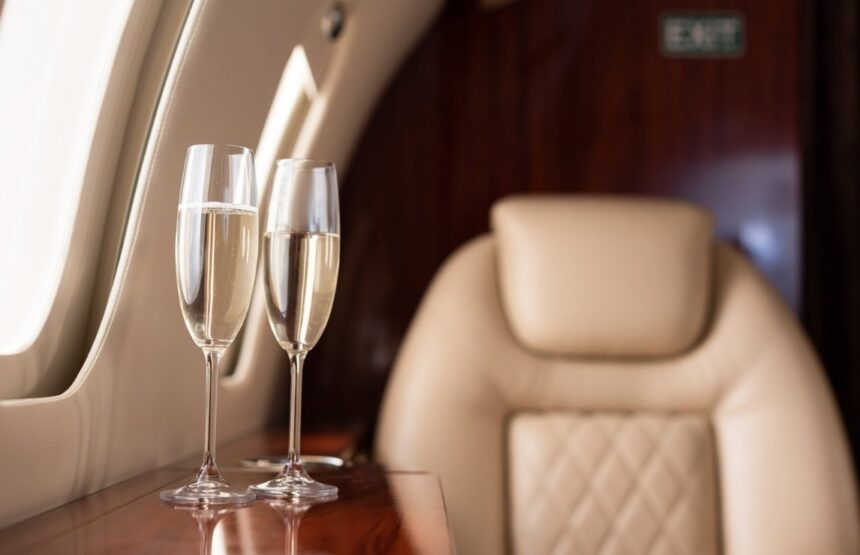 Wine at 38000ft © Ethan Joseph