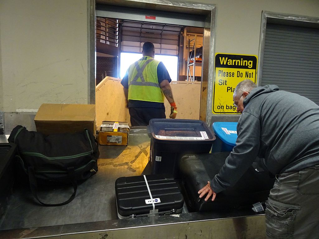 Baggage claim at Barrow Airport