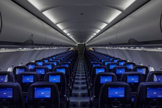 Seats inside a SAS aircraft