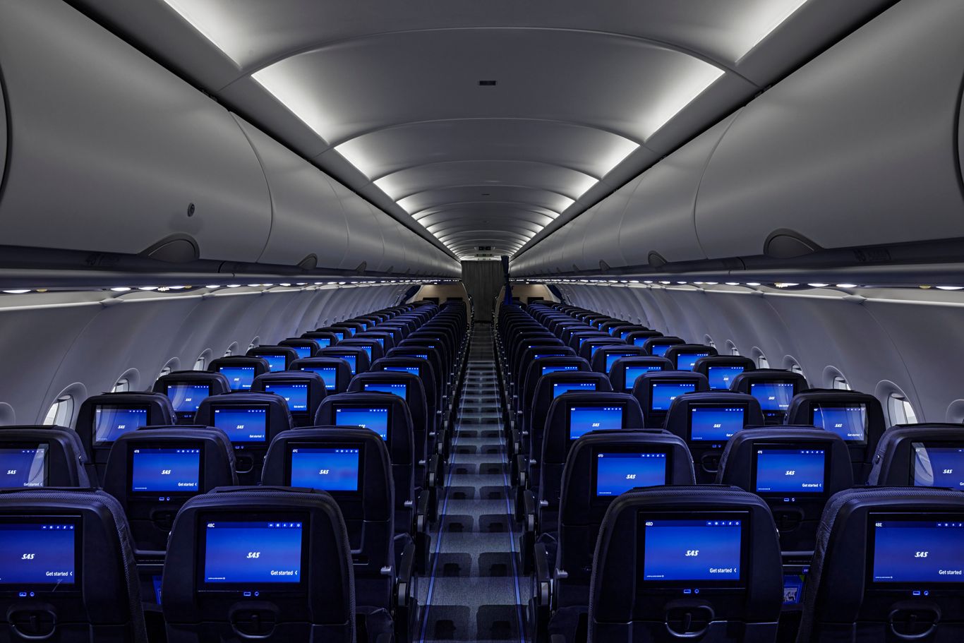 Seats inside a SAS aircraft