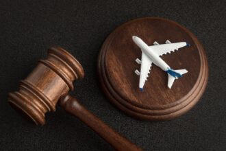 A gavel laying next to an aircraft