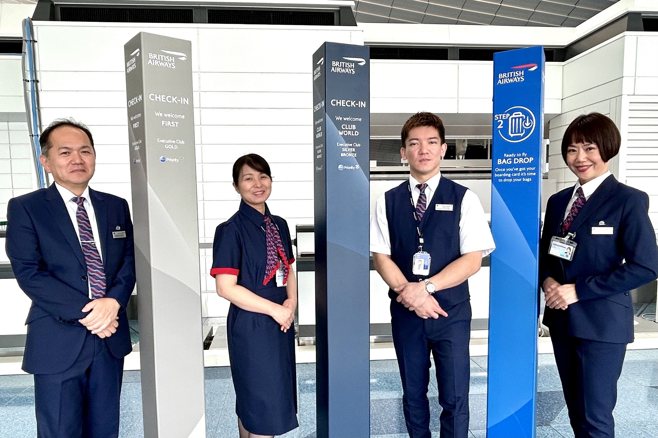 British Airways team at Tokyo Haneda Airport