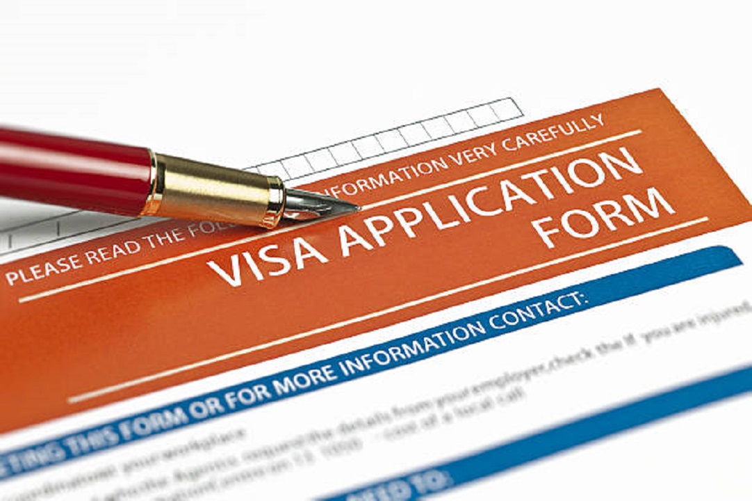 A visa application form