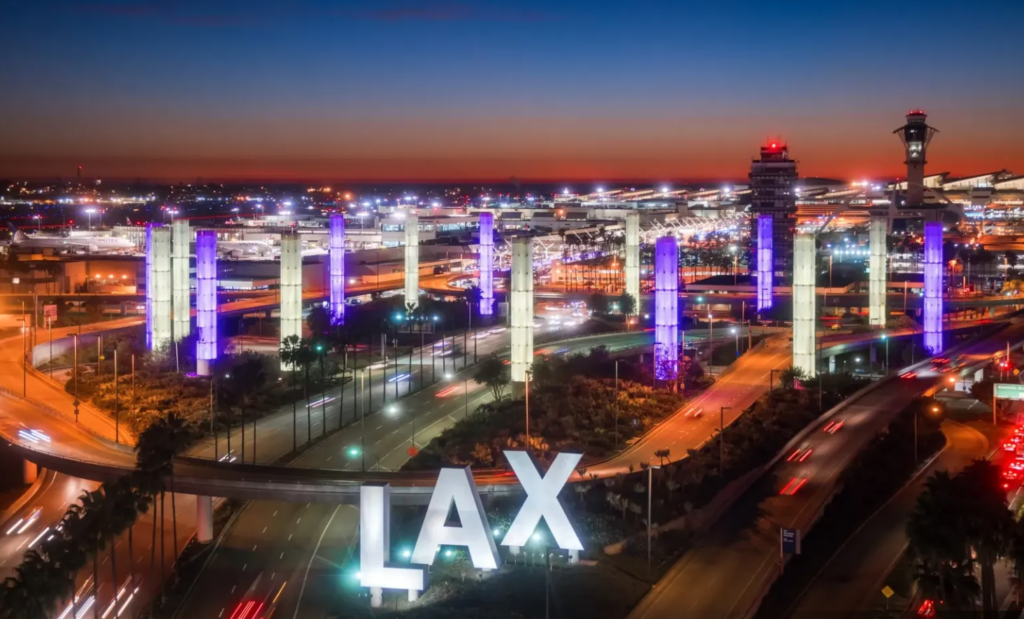 LAX airport at night