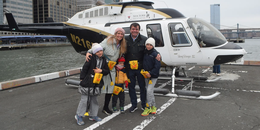 The family shortly before take off New York Helicopter Tours