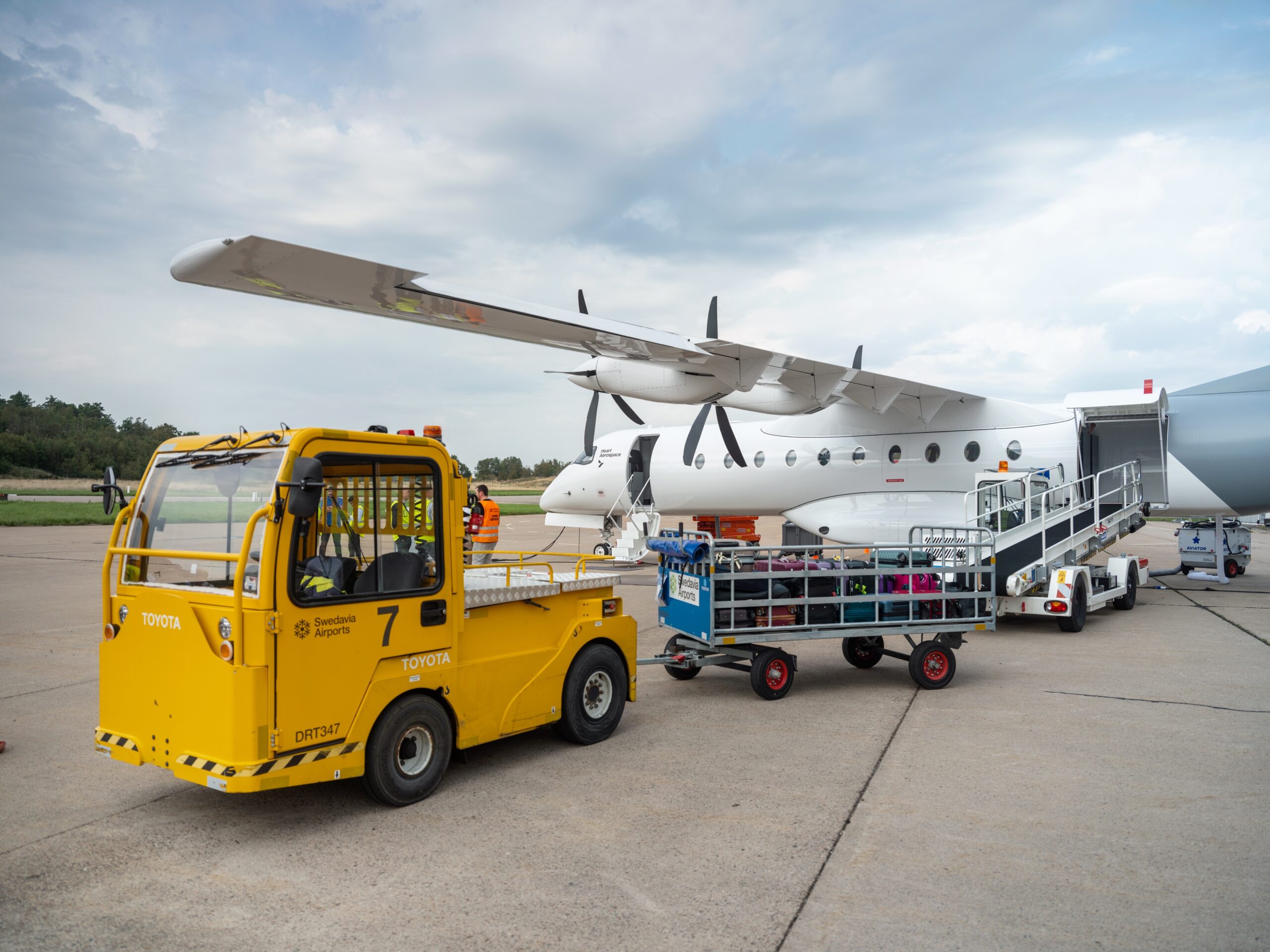 A photo of Heart Aerospace's ES-30 completing ground support procedure tests