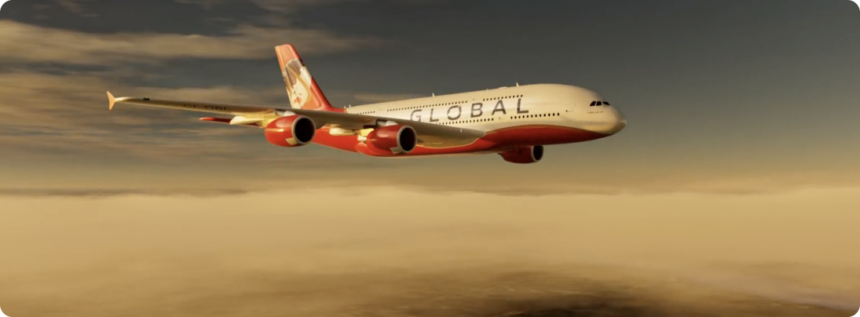 Global Airlines A380.
