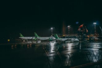 airBaltic Airbus A220-300 at Riga International Airport