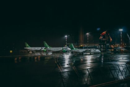 airBaltic Airbus A220-300 at Riga International Airport