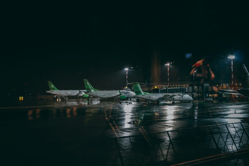 airBaltic Airbus A220-300 at Riga International Airport