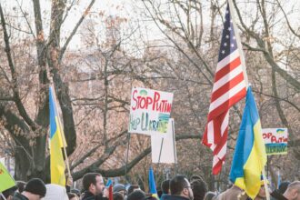 protest agaisnt ukrainian war