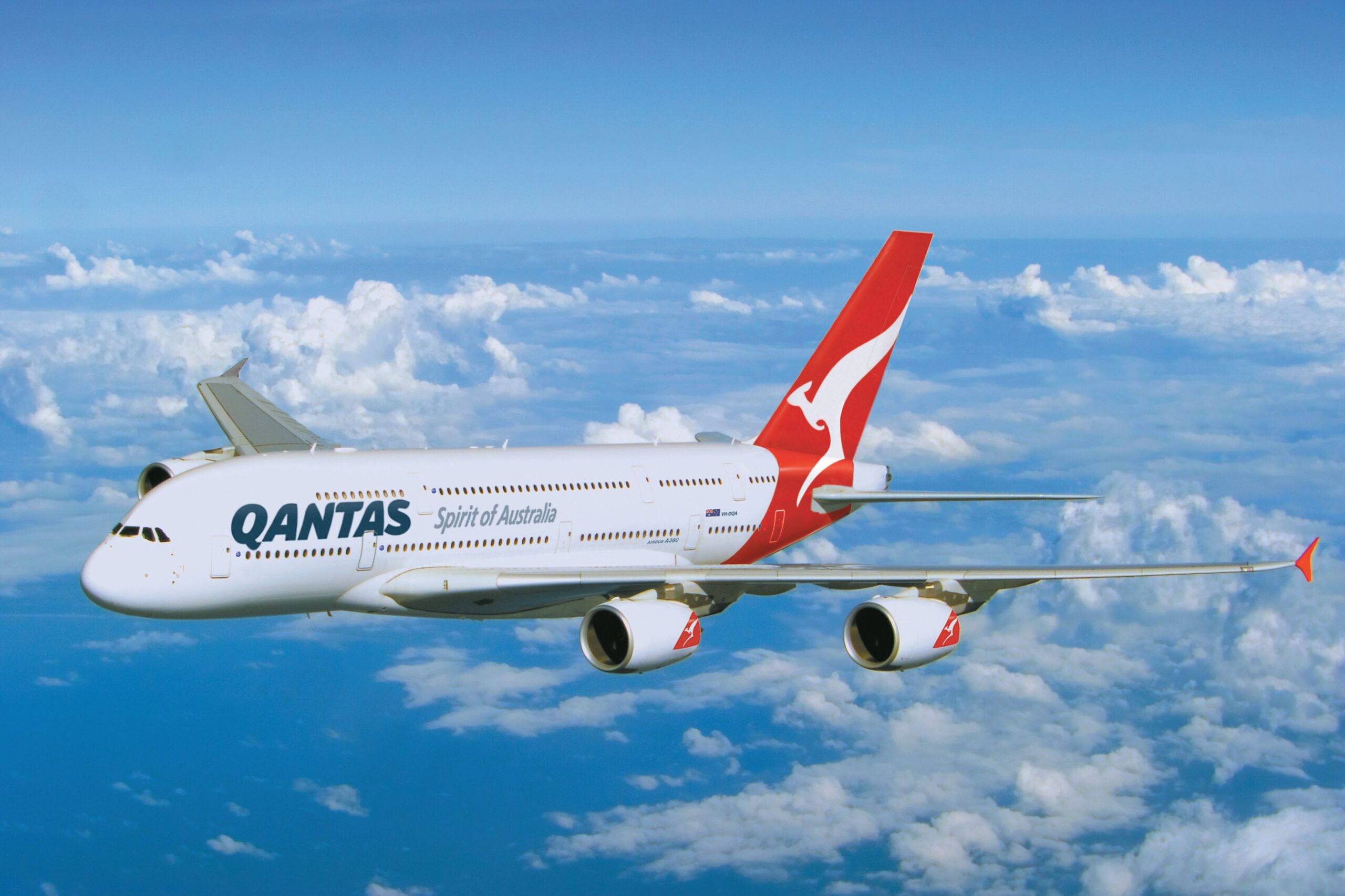 Qantas' first airbus in 2008