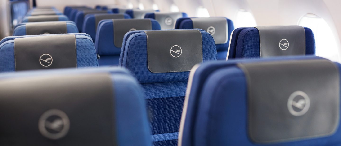 Inside Cabin of Lufthansa A350