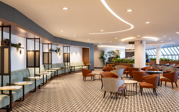 The new Saudia airline lounge at Heathrow.