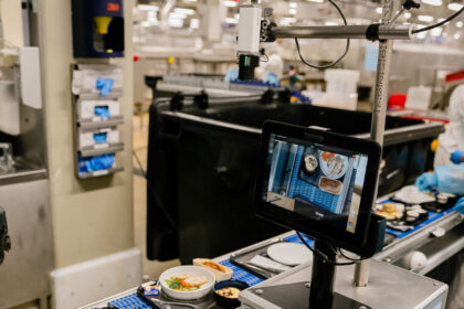 An image of Lufthansa group's 'tray tracker' technology.