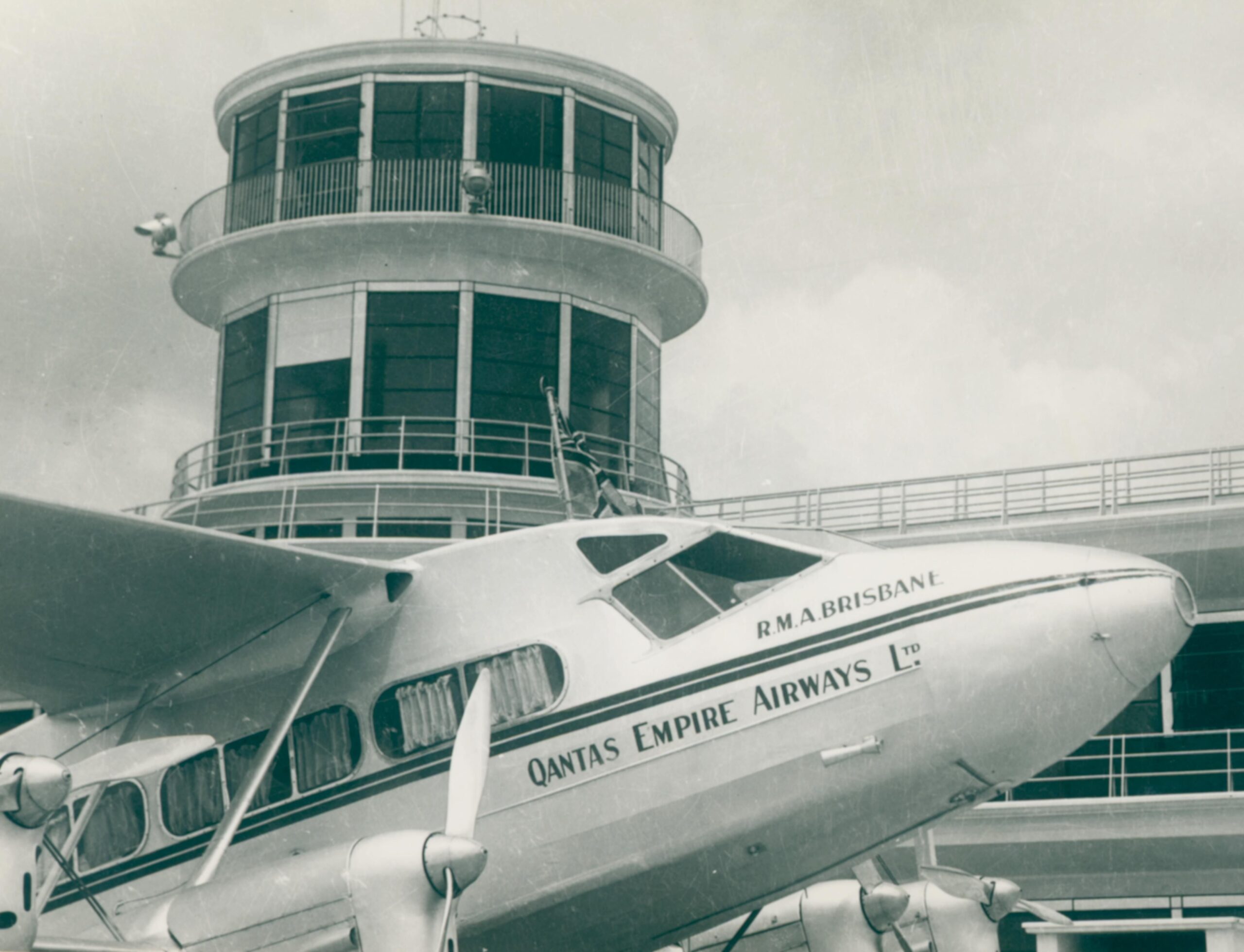 Qantas aircraft at the opening of Kallang airport, Singapore in 1937