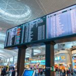 Airport flight gate sign