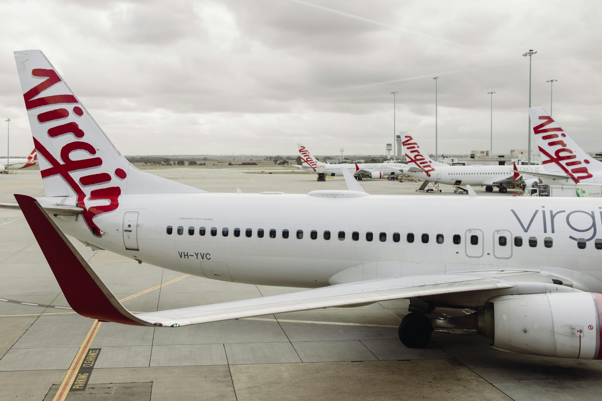 Virgin Australia aircraft are stationed
