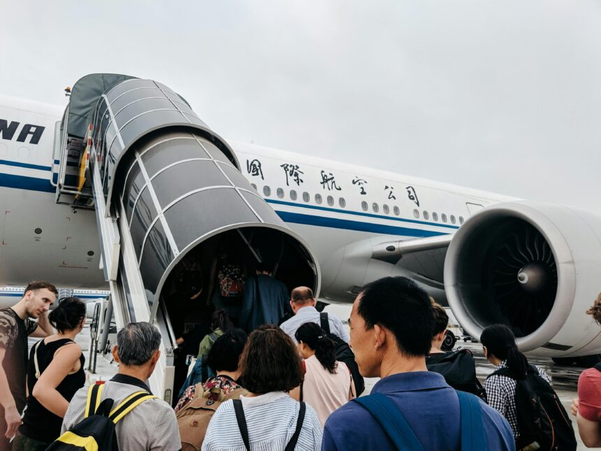 China Airlines Boarding.