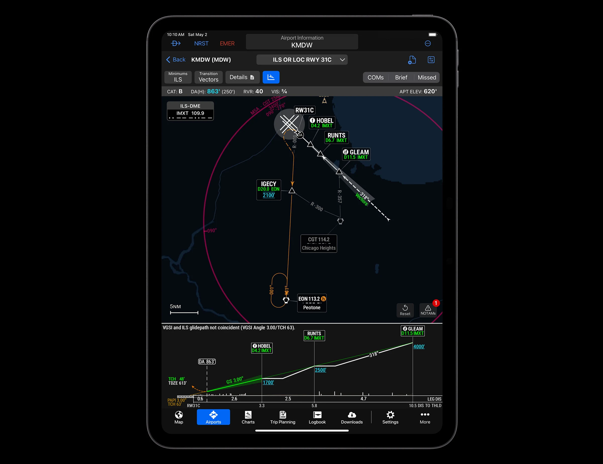 Garmin SmartCharts, approach procedure © Garmin