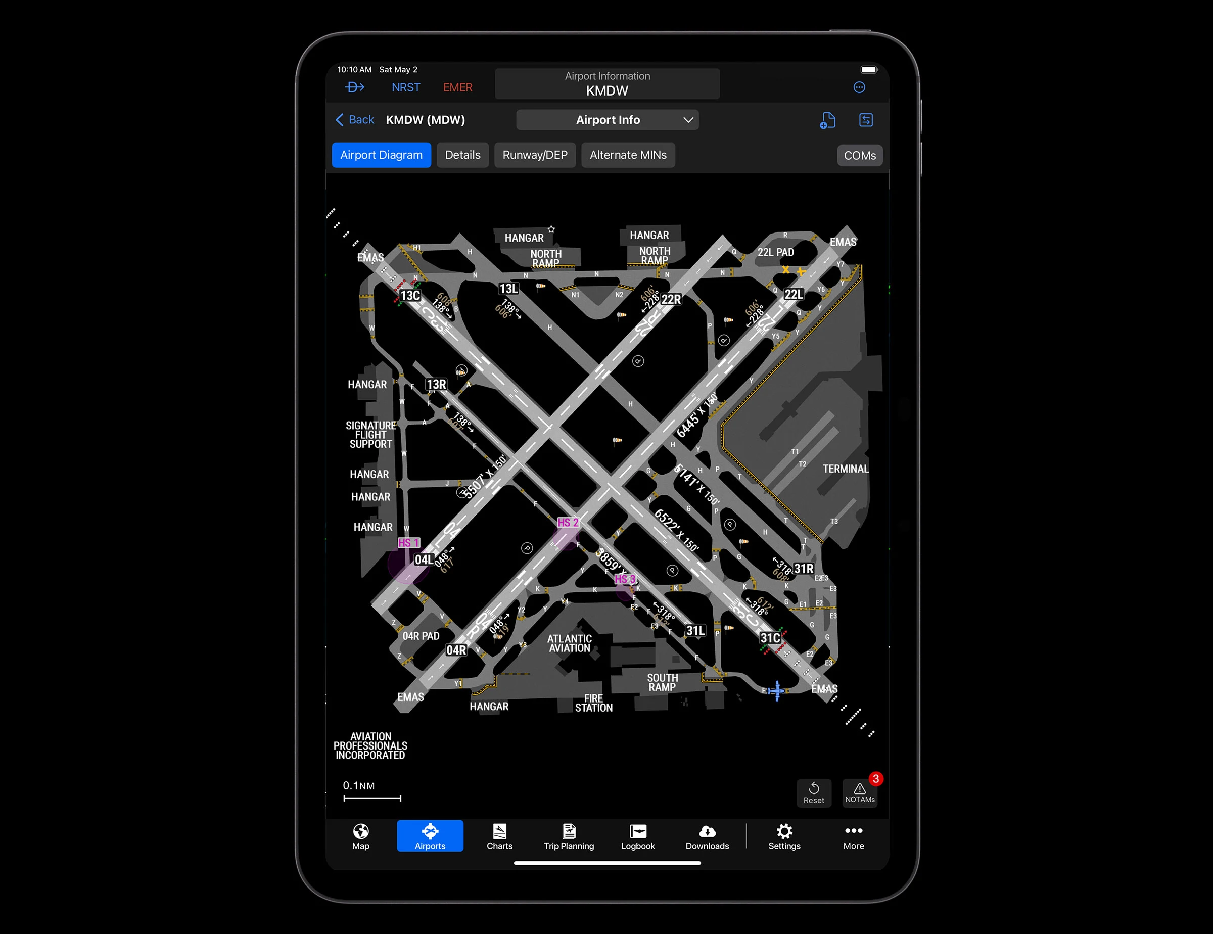 Garmin SmartCharts, airport diagram © Garmin