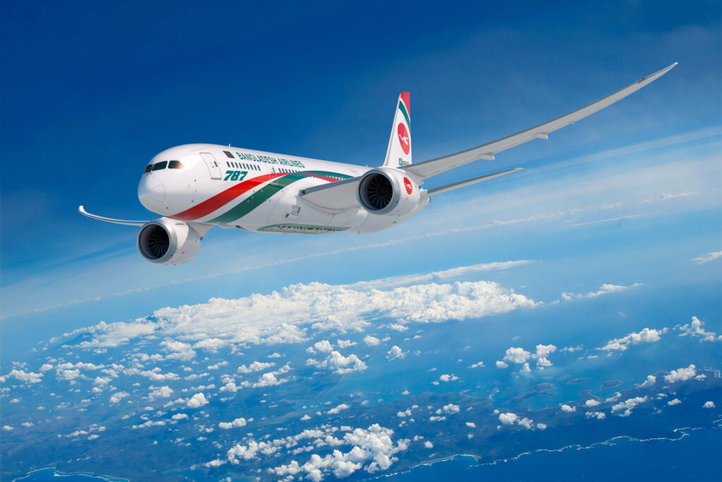 Bangladesh Biman flight after takeoff