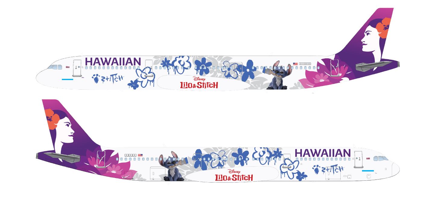 Mock up of second Lilo & Stitch livery for Hawaiian Airlines and Disney