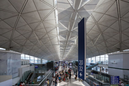 Hong Kong International Airport concourse.