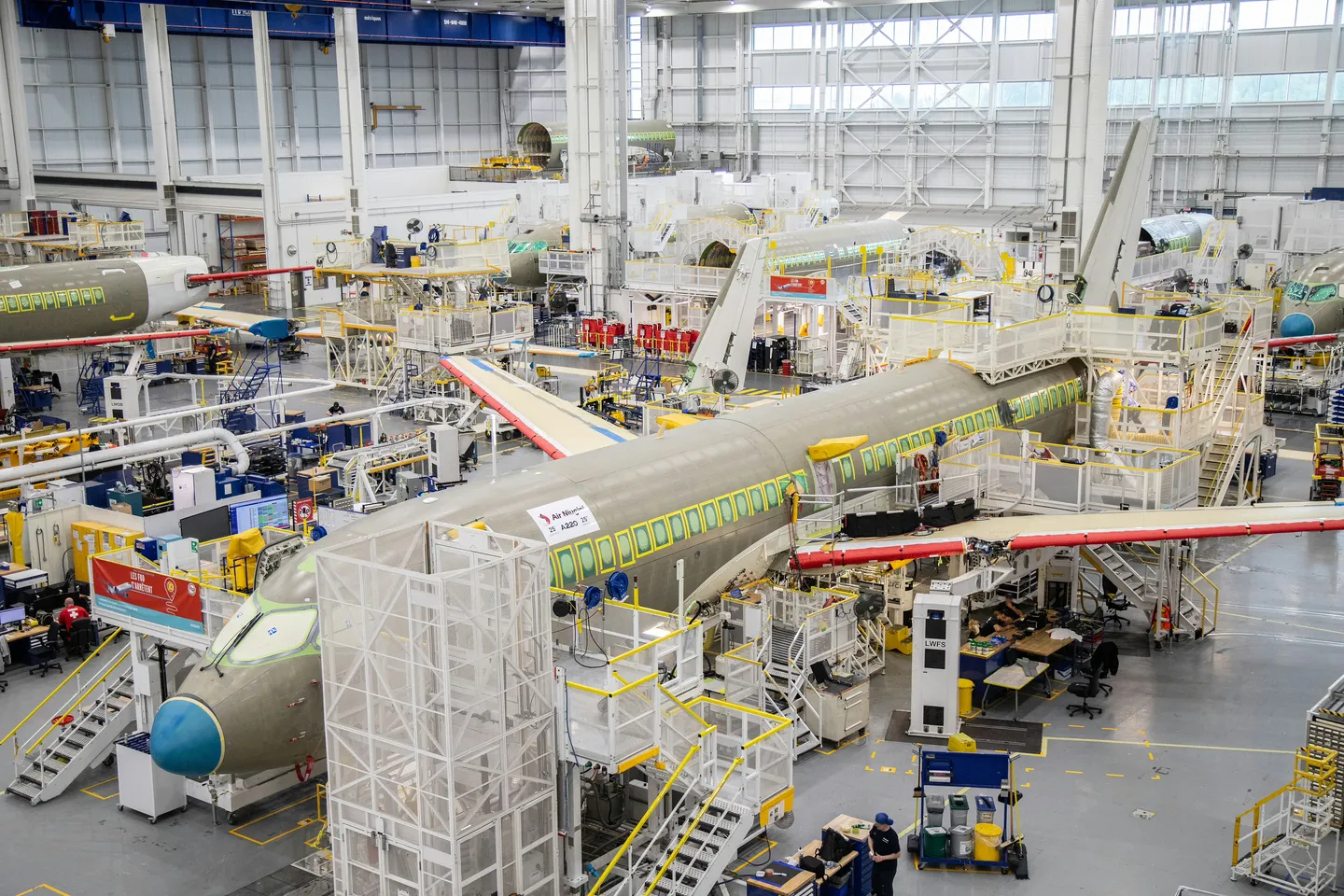 First Air Niugini A220 in the Final Assembly Line in Mirabel, Canada