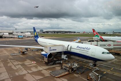 A photo of RwandAir Airbus A330-300 at Heathrow