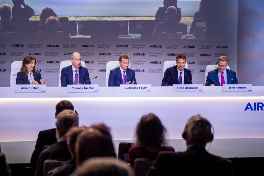Airbus leaders at the AIrbus Annual General Meeting 2025