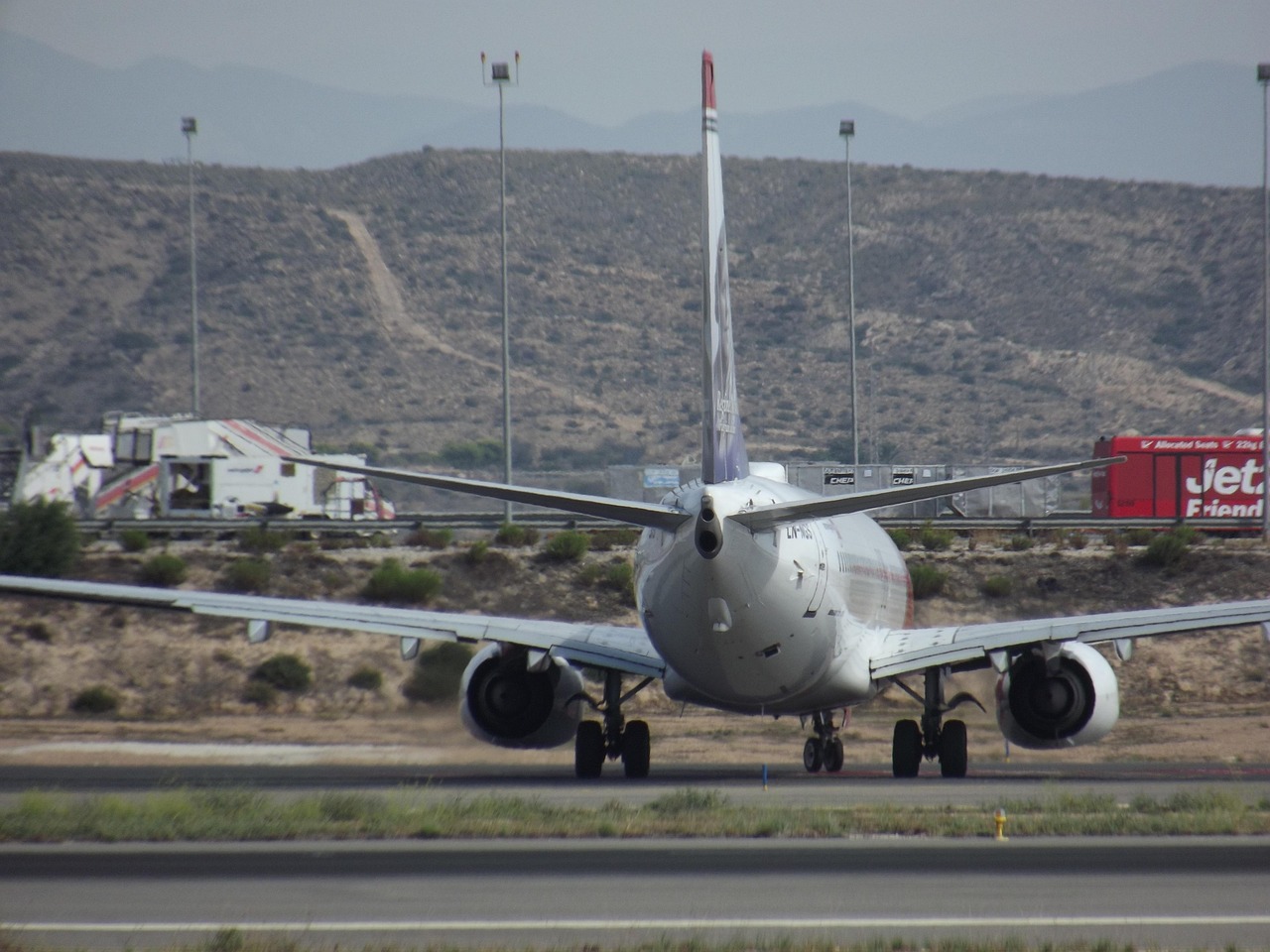A Boeing 737 jet plane.