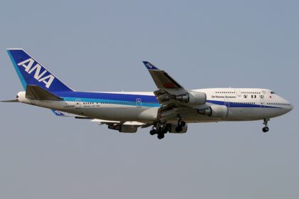 An image of an All Nippon Airways Boeing 747-481 aircraft.