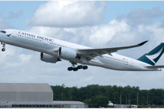 Cathay Pacific aircraft in flight