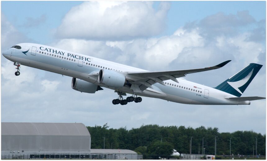Cathay Pacific aircraft in flight